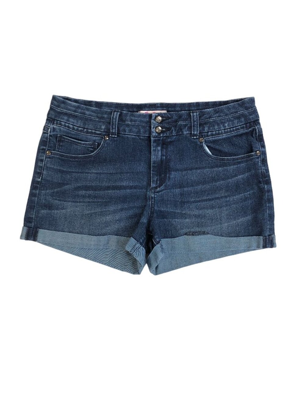 Candie's Jean Shorts Juniors 13 Womens Daisy Dukes Bling Distressed Medium Wash